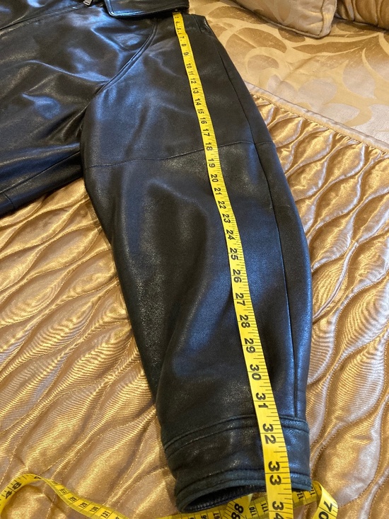 Vintage BILL BLASS Leather Bomber Jacket Black Size XXL - Picture 15 of 15